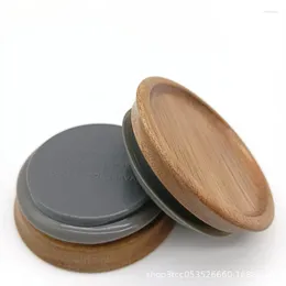 Storage Bottles 6 Pack Wide Mouth Wooden Mason Jar Lids For /Mason/ Jars Natural Wood Food Grade Silicone Containers 6oz