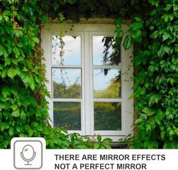 Window Stickers Film One Way Mirror Daytime Privacy Self-Adhesive Decorative Heat Control Anti UV Tint For Home Office Silver