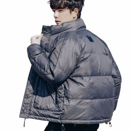 canada Down Jacket Men Short Lightweight Down Coat Winter Warm Korean White Duck Down Jacket Loose Outerwear Zipper Pocket New b8tV#