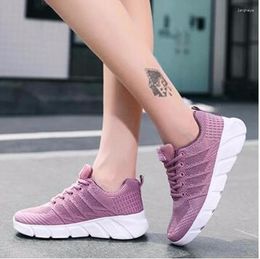 Fitness Shoes Women Casual Sport Lace-up Women's Running Breathable Sneakers Plus Size Female Light Walking Zapatos De Mujer