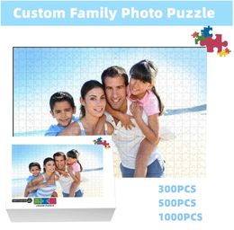 Po Custom Jigsaw Puzzle Personalised Picture DIY Toys For Kids Decoration Collectiable Funny Adult Leisure Toys Gift with BOX 240318