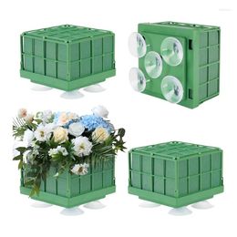 Decorative Flowers Floral Foam Cage With Square Flower Blocks Holder For Artificial Arrangements Easy To Use 4Pcs