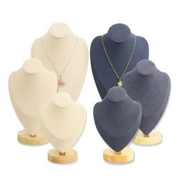 Jewelry Pouches Bags 918F Mannequin Necklace Display Stand Holder Showcase For Jewellry Window206l