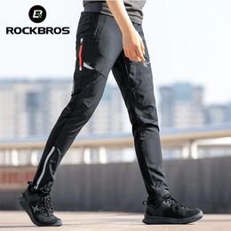 ROCKBROS Spring Summer Cycling Pants Men Women Breathable Bicycle Trousers Hight Elasticity Outdoor Running Fishing Sports Pants 240312
