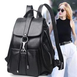 Backpack Soft Leather TexTure Korean Version Casual Fashion Women's Versatile Large CapaCity Student MoMMy