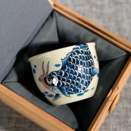 Cups Saucers Tea Cup Master Japanese Carp Ceramic Single Home Personal Set Gift Box