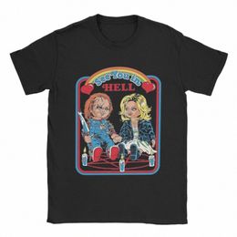 Chucky See You in Hell t Shirts for Men Pure Cott Novelty T-shirts Round Collar Tee Shirt Short Sleeve Clothes Party W0os#