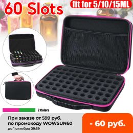 Accessories 60slots Essential Oil Storage Case for for Doterra 5ml 10ml 15ml Essential Oil Travel Hanging Roller Bottle Collecting Organizer