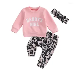 Clothing Sets Toddler Baby Girl Big Sister Matching Outfits Long Sleeve Sweatshirt Floral Pants Headband Fall Winter Clothes