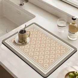 Bath Mats Absorbent Coffee Machines Drying Mat Non-slip Insulation Pads Table No-wash Simple Style Kitchen Placemat Countertop