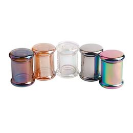Cigarette Glass Jar Storage Container Rainbow Bottles 58 and 77mm Dab Jars Non-Stick Wax Case Tobacco Moisturizing Silicone Sealed Transparent Tank For Ds