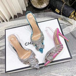 Scarpe da sposa firmate da donna con tacco alto in vernice blu rosa scarpe da sposa con punta fine e punta a punta, scarpe da festa con tacco a forma di gattino taglia 35-40