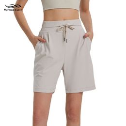 Lu Align Shorts High Waist Sweat Men's Shorts Women Elastic Drawcords Sporty Style Pair It Up with A Statement Bra And Slides For Off-duty Cool Shorts Lemon Sports 2024