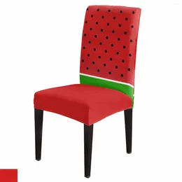 Chair Covers Summer Watermelon Polka Dot Watercolour Cover Set Kitchen Stretch Spandex Seat Slipcover Home Dining Room