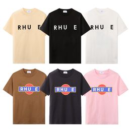 Designer T-shirt Brand Rhu T Mens Womens Short Sleeve Tees Summer Shirts Hip Hop Streetwear Tops Shorts Clothing Clothes Various Colors-16