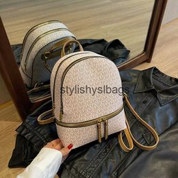 Backpack Style Shoulder Bags Designer Backpacks Women High Quality PU Leather Backpack Large Capacity School for Girls Fashion Travel Back Pack 2023 New H240328