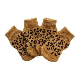 Dog Apparel Pet Socks For Dogs Cosy Anti-slip Shoes Durable Winter Protector Cute Cartoon Knits Small Warm Soft