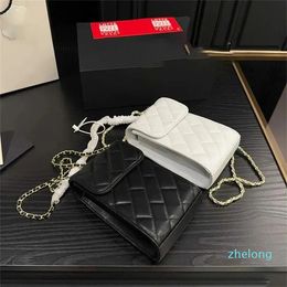 chain mobile phone bag 7A designer luxury women's one-shoulder cross-body bag under the armpit banquet coin purse