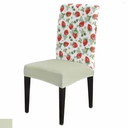 Chair Covers Summer Fruit Strawberry Flower Cover Set Kitchen Stretch Spandex Seat Slipcover Home Dining Room