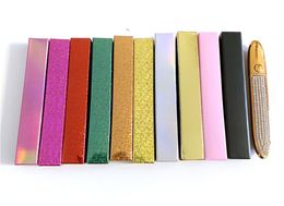 New colorful glittered soft rectangular box for selfadhesive waterproof eyeliner pen eyebrow brush case eyeliner pen box 3940209
