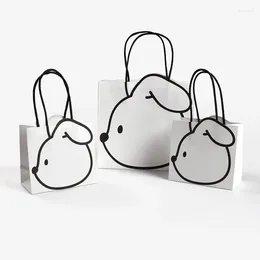 Gift Wrap 4pcs Simple Paper Bag 3D Children's Birthday Cute Animal Tote