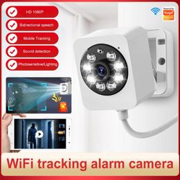 Tuya CCTV Surveillance Camera Colour Night Vision 2.4G Wifi Smart Support 128GB TF Card APP Control 3 Modes Audio Intercom