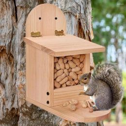 Other Bird Supplies Food Feeder Premium Smooth Surface Squirrel Container Small Animals Wood Pet