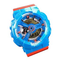 New Mens Military Sports Watches Analog Digital Led Watch Shock Resistant Wristwatches Men Electronic Silicone Watch Gift Fully automatic calendar Montre De Luxe