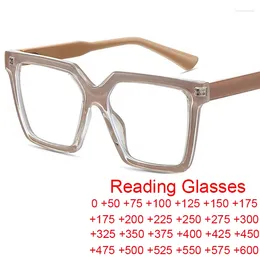 Sunglasses Fashion Oversized Square Anti Blue Light Computer Glasses Women Men Brand Designer Prescription Eyeglasses Reading 2 5