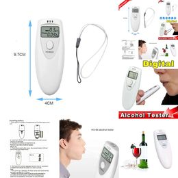 Upgrade New Alcoholism Portable Digital Breath Tester LCD Display Inhaler Alcohol Metres Handheld Analyzer Breathalyser Detector Test Testing