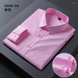 Men's Dress Shirts Shirt Long Sleeve Bamboo Fibre High Quality Spring/summer Formal Business Casual Non-ironing Slim Solid Colour