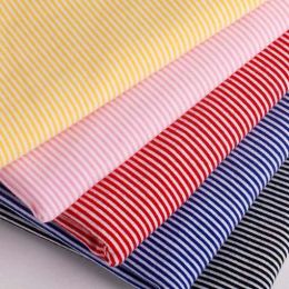 Fabric wide 1mm stripe 100% cotton knitting elastic fabric DIY sewing clothing cloth 165cm wide 100% tissu hometextile tela sewing