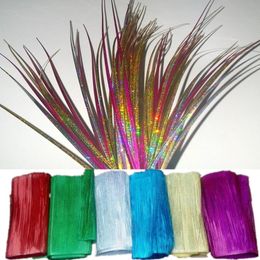 Christmas and Halloween Home Outdoor Holiday Decoration Materials Feather PVC Feather Laser Onion Grass 240315