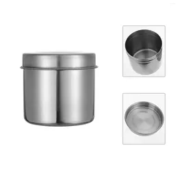 Storage Bottles 2 Pcs Mini Food Containers Stainless Steel Tank Home Can Cylinder Metal Holder Multifunctional