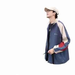hip Hop Zipper Baseball Coat Men College Patchwork Colour Block Quick Drying Jacket Loose Harajuku Street Couple Sportswear Top o2VO#