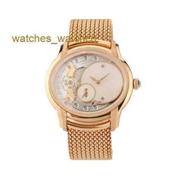 Swiss AP Wristwatch 77244OR.GG.1272OR.01 Millennium Series 18K Rose Gold Frost Gold Opal Stone Manual Mechanical Womens Watch