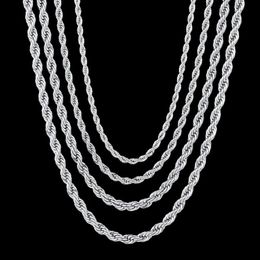 Hiphop Cool designer necklace For Women mens necklace Chains ed Rope Stainless Steel Gold Silver Black South American Necklac277o