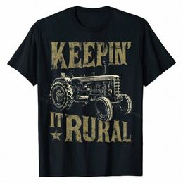 kee it Rural Funny Tractor Farm Tractor Fr Gift Men T-Shirt T Shirt for Men Simple Style Tees Plain Printed Cott m2mX#
