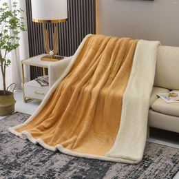 Blankets Thick Solid Wool And Throws Plaids Covers Nap Office Plush Coverlets Flannel Throw Blanket For Beds