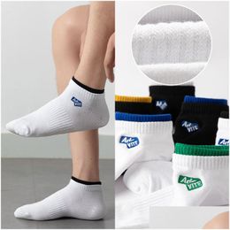 Mens Socks New Men Ladies Hip Hop Tall High Cotton Skateboard Casual Fashion Couple Breathable Drop Delivery Apparel Underwear Dhhrp