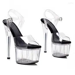 Dress Shoes LAIJIANJINXIA 17CM/7inches PVC Upper Fashion Sexy Exotic High Heel Platform Party Women Modern Sandals Pole Dance 049