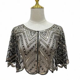 sequin Embroidery Lace Shawl Elegant Sparkly Cape Breathable Mesh Short Cardigan Women Trend Dr Accories For Party Prom 01 h17m#