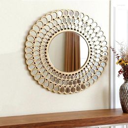 Decorative Plates SUNFLOWER Mirror Round Bedroom Sofa Wall Hanging Decorations