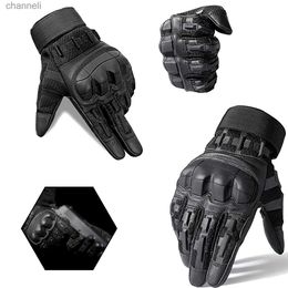 Tactical Gloves Rubber Protective Mens Touch Screen Airsoft Motorcycle Outdoor Hunting Design Paintball Game YQ240328