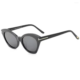 Sunglasses 2024 TF5456 Frame High Quality Plate Women's Comfortable Cat Eye European And American Style Sun Glasses