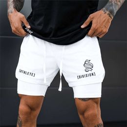 NEW 2 IN 1 Sport Running Mesh Breathable Double-deck Jogging Quick Dry GYM Fiess Workout Men Shorts