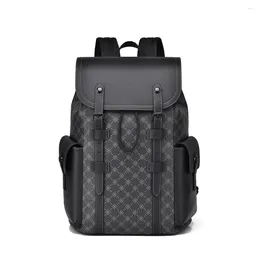 Backpack Black Waterproof Laptop For College Large Capacity Sports Bag Mens Stylish Leather Backpacks Travelling