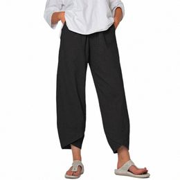 women's Cott Linen Baggy Casual Ladies Summer Harem Pants Trousers Plus Size 2023 21Ms#