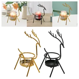 Candle Holders Elk Holder Candleholder Display Rack Dinner Table Ornament Wedding Festival Party Decorations Stand