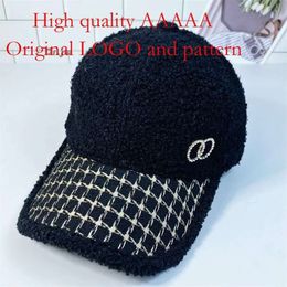 Women's Autumn and Winter Water Diamond Trendy Versatile Warm Net Red Teddy Velvet Fashion Casual Youth Duck Tongue Hat